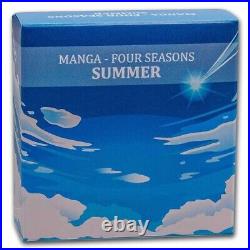 2022 Cook Islands Manga Four Seasons Summer 1 oz Silver Coin 999 Mintage