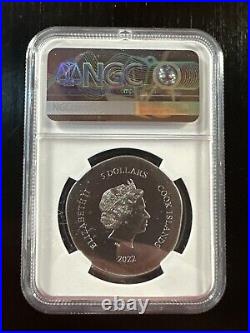 2022 Cook Islands NGC Ms 70 Antiqued PEGASOS Numismatic Icons 1oz Silver
