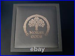 2022 Cook Islands Norse God LOKI 2oz Silver Antiqued coin