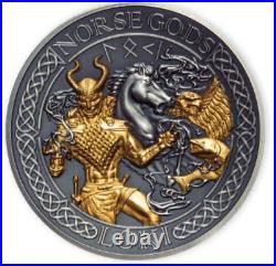 2022 Cook Islands Norse Gods Loki 2 oz. 999 Silver Coin-Mintage of 500