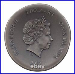 2022 Cook Islands Pegasus $5 1oz Silver Ultra HR Antiqued Coin