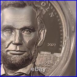 2022 Cook Islands S$5 Abraham Lincoln Ultra High Relief 1oz silver