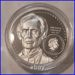 2022 Cook Islands S$5 Abraham Lincoln Ultra High Relief 1oz silver