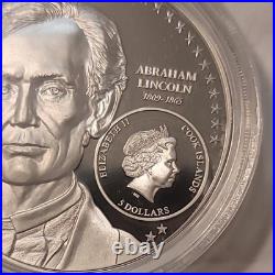 2022 Cook Islands S$5 Abraham Lincoln Ultra High Relief 1oz silver
