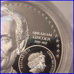 2022 Cook Islands S$5 Abraham Lincoln Ultra High Relief 1oz silver