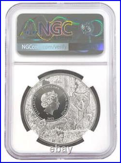 2022 Cook Islands Wyoming Lizard Ngc Ms70 American State Animals 1 Oz Silver Coi