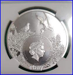 2022 NGC $5 Cook Island 7K Iowa State Animal Bullfrog. 999 Silver 1 Oz Coin MS70