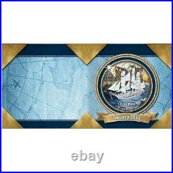 2022 Silver Bounty Sailing Ship Coin Pair Arriving Pitcairn+Departing Portsmouth