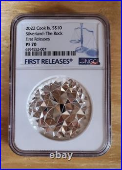 2022 Silverland The Rock 2oz. 999 Silver Cook Is. NGC PF70 FR