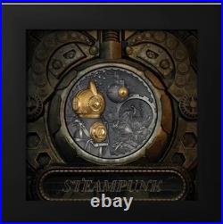 2022 Steampunk 3oz Silver Nautilus Coin $20 Cook Island 888 Minted