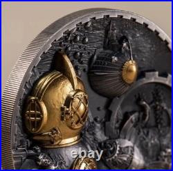2022 Steampunk 3oz Silver Nautilus Coin $20 Cook Island 888 Minted