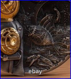 2022 Steampunk 3oz Silver Nautilus Coin $20 Cook Island 888 Minted