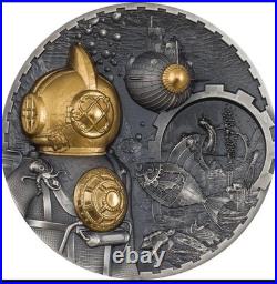 2022 Steampunk 3oz Silver Nautilus Coin $20 Cook Island 888 Minted