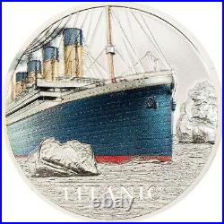 2022 Titanic 1 Oz Silver Proof Ultra High Relief Coin $5 Cook Islands JN369
