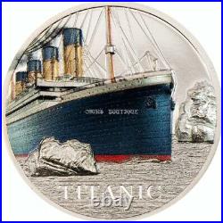 2022 Titanic 1 oz ultra high relief proof silver coin Cook Islands