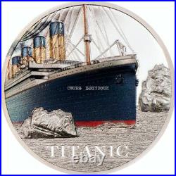 2022 Titanic 3 oz ultra high relief proof silver coin Cook Islands