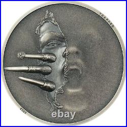 2022 Untrapped 1 Oz Silver Antique Coin Cook Islands $5 Coin OGP COA