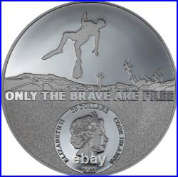 2023 3 Oz Silver $20 Cook Islands Real Heroes COAST GUARD NGC PF70 UCAM Coin