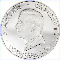 2023 $5 Cook Islands FRANKENSTEIN 1oz 999 SILVER Coin with Box, Capsule & COA
