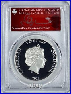 2023 Cook Islands 1 oz Silver Iron Maiden Trooper PCGS PR70DCAM FDOI & Signed