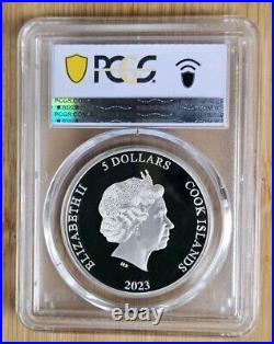 2023 Cook Islands 1 oz Silver Iron Maiden Trooper Proof Coin PCGS PR70DCAM FDOI