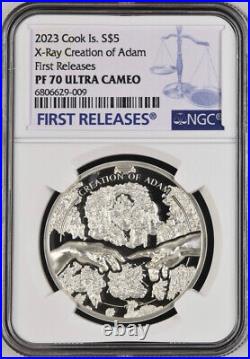 2023 Cook Islands 1 oz X-Ray Creation of Adam $20 Silver Proof Coin