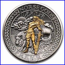 2023 Cook Islands 2 oz Silver High Relief Norse Gods Freyr SKU#272885