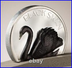 2023 Cook Islands Black Swan 2oz Silver Black Proof Coin