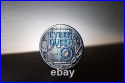 2023 Cook Islands Cyber Queen The Beginning 3oz Silver Black Proof Coin