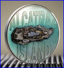 2023 Cook Islands Famous Islands ALCATRAZ Coin UHR 3 oz silver proof CIT