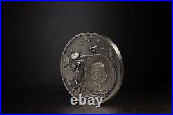 2023 Cook Islands Historic Instruments Astrolabe 2oz Silver Antiqued Coin