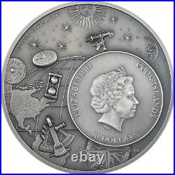 2023 Cook Islands Historic Instruments Astrolabe 2oz Silver Antiqued Coin UHR