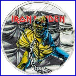 2023 Cook Islands Iron Maiden Piece of Mind 2 oz Silver Proof Coin