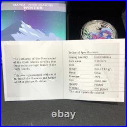 2023 Cook Islands Manga Four Seasons Winter 1 oz Silver Coin 999 mintage H1328 2023 Cook Islands Manga Four Seasons Winter 1 oz Silver Coin 999 mintage H1328
