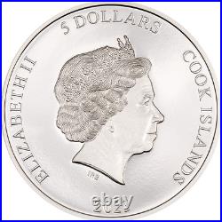 2023 Cook Islands Meteorite Impacts Tenham 1oz Silver Colorized Proof Coin 2023 Cook Islands Meteorite Impacts Tenham 1oz Silver Colorized Proof Coin