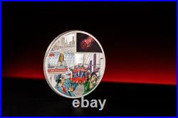 2023 Cook Islands Meteorite Impacts Tenham 1oz Silver Colorized Proof Coin 2023 Cook Islands Meteorite Impacts Tenham 1oz Silver Colorized Proof Coin