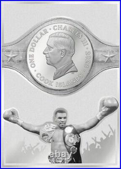 2023 Cook Islands Mike Tyson GREEN Colorway 3g SILVER Foil Coin Card NGCx 10