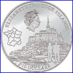 2023 Cook Islands Mont-Saint-Michel 2oz Silver Proof Coin