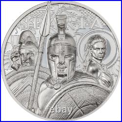 2023 Cook Islands Sparta 1oz 999 Silver Proof Coin Mintage 1500 SOLD OUT