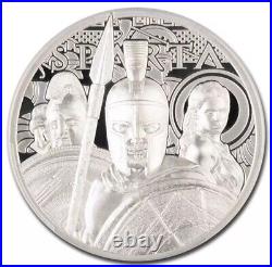 2023 Cook Islands Sparta High Relief Silver Coin PCGS PR70DCAM First Day Iss
