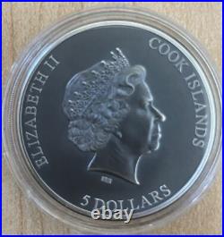 2023 Cook Islands Trapped Escape 1 oz Silver Antiqued Coin Mintage 999 NEW