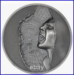 2023 Cook Islands Trapped Escape 1 oz Silver Antiqued Coin Mintage 999 NEW