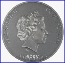 2023 Cook Islands Trapped Escape 1 oz Silver Antiqued Coin Mintage 999 NEW
