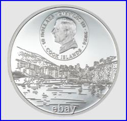 2024 COOK ISLANDS THE ROCK OF MONACO HIGH RELIEF $10 2oz. 99.9% PURE SILVER COIN