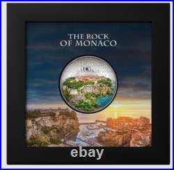 2024 COOK ISLANDS THE ROCK OF MONACO HIGH RELIEF $10 2oz. 99.9% PURE SILVER COIN