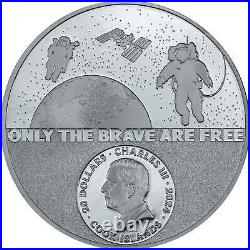 2024 Cook Isl. $20 Real Heroes Astronaut 3oz Silver Coin