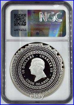 2024 Cook Islands $10 Silver 2 Oz $10 Elephant NGC PR70 UCAM FR High Relief