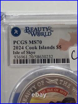 2024 Cook Islands $5 Isle of Skye Beauty of the World MS70 PCGS CB9-147