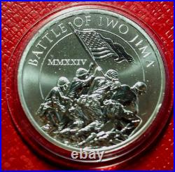 2024 Cook Islands-Battle of Iwo Jima $1 Coin 1 oz. 9999 Fine Silver/Capsule