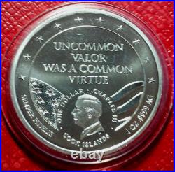 2024 Cook Islands-Battle of Iwo Jima $1 Coin 1 oz. 9999 Fine Silver/Capsule